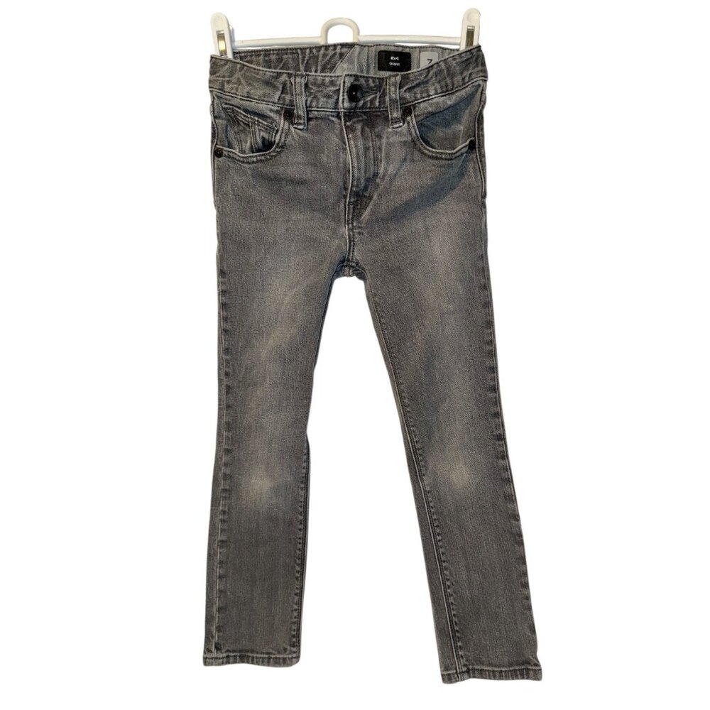 Volcom ~ Kid's Gray Denim Jeans ~ 2x4 Skinny ~ Size 7